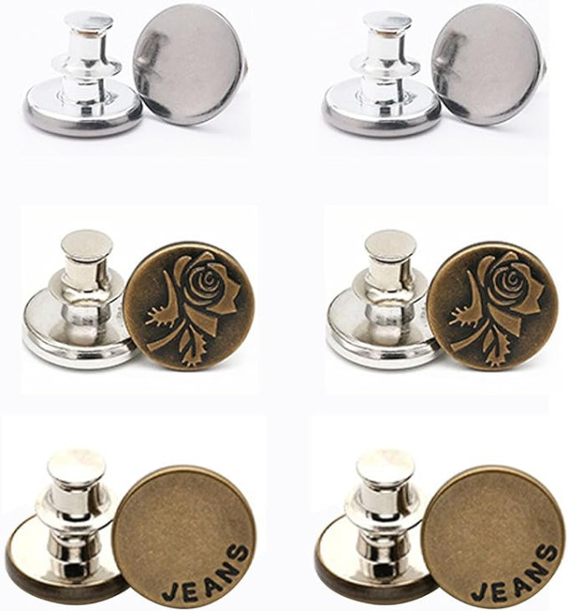 30 قطعة أزرار معدنية للجينز والسترات