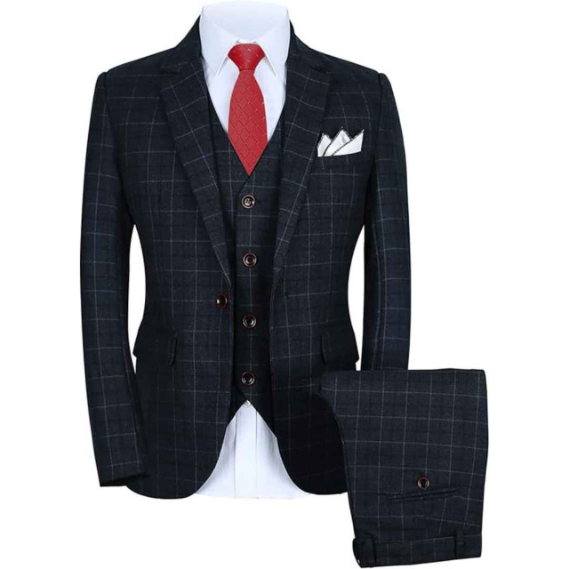 5 قطعة بدلة رجالي ثلاثية قطعة